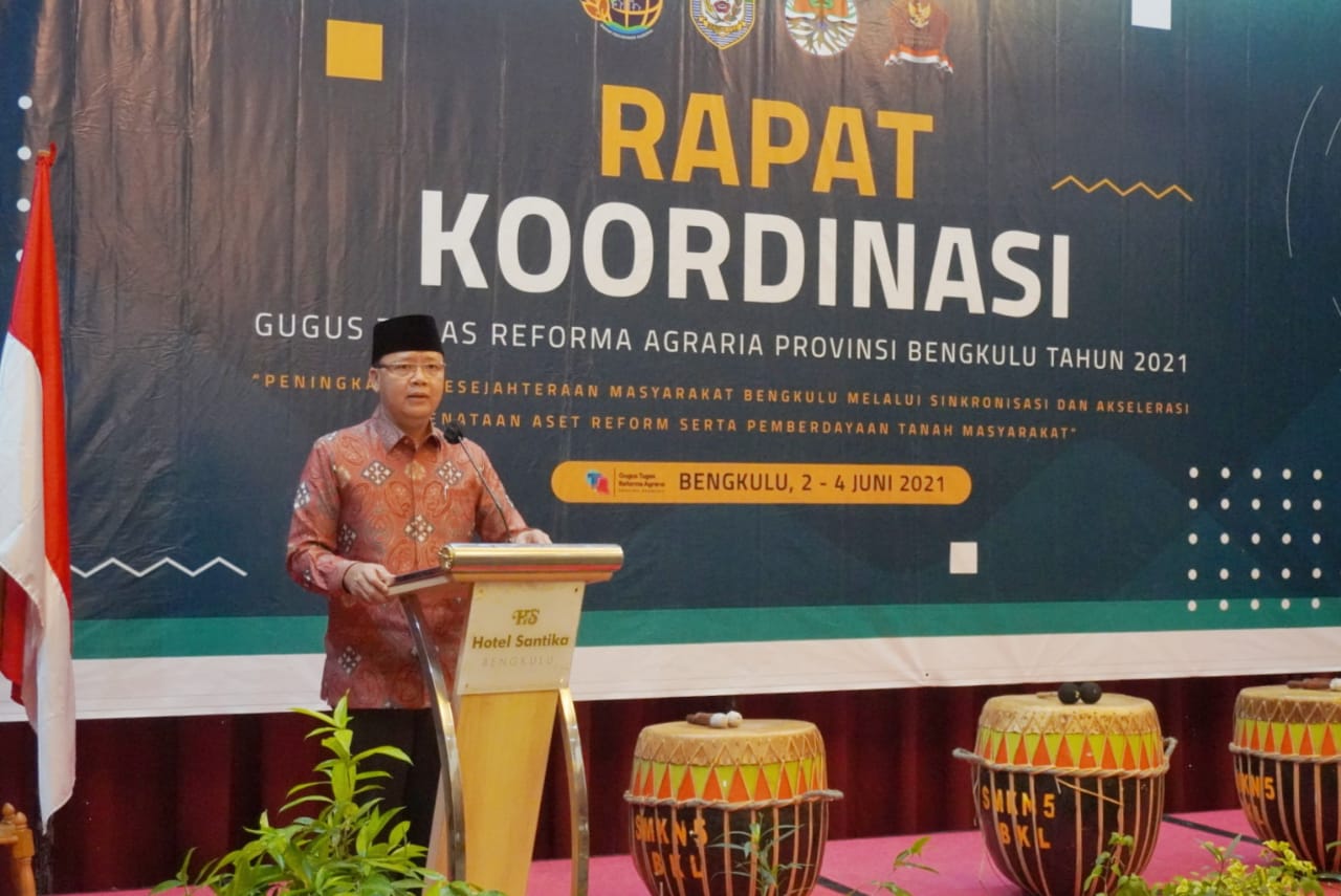 Rakor GTRA Gubernur Rohidin Minta Lahan Konflik dan HGU Diselesaikan