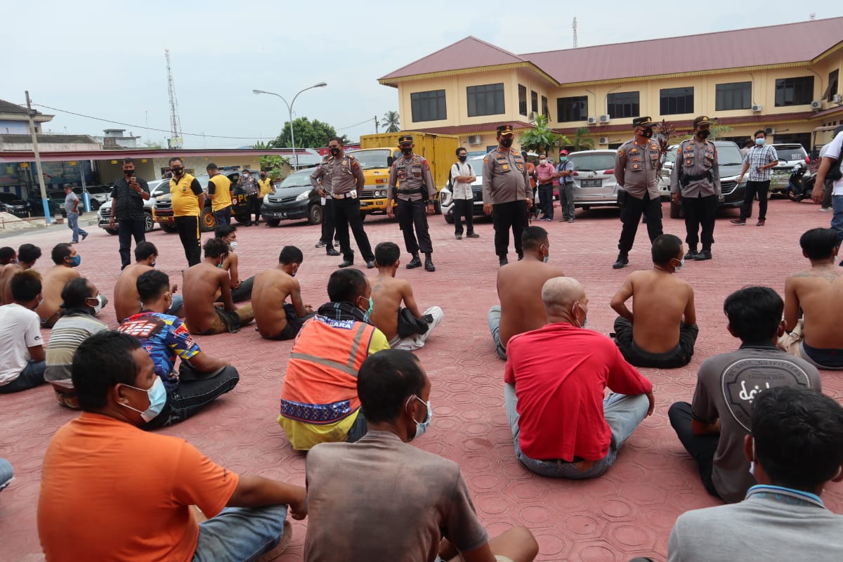 Cepat Tanggap Polres Batu Bara Amankan 104 Orang Premanisme
