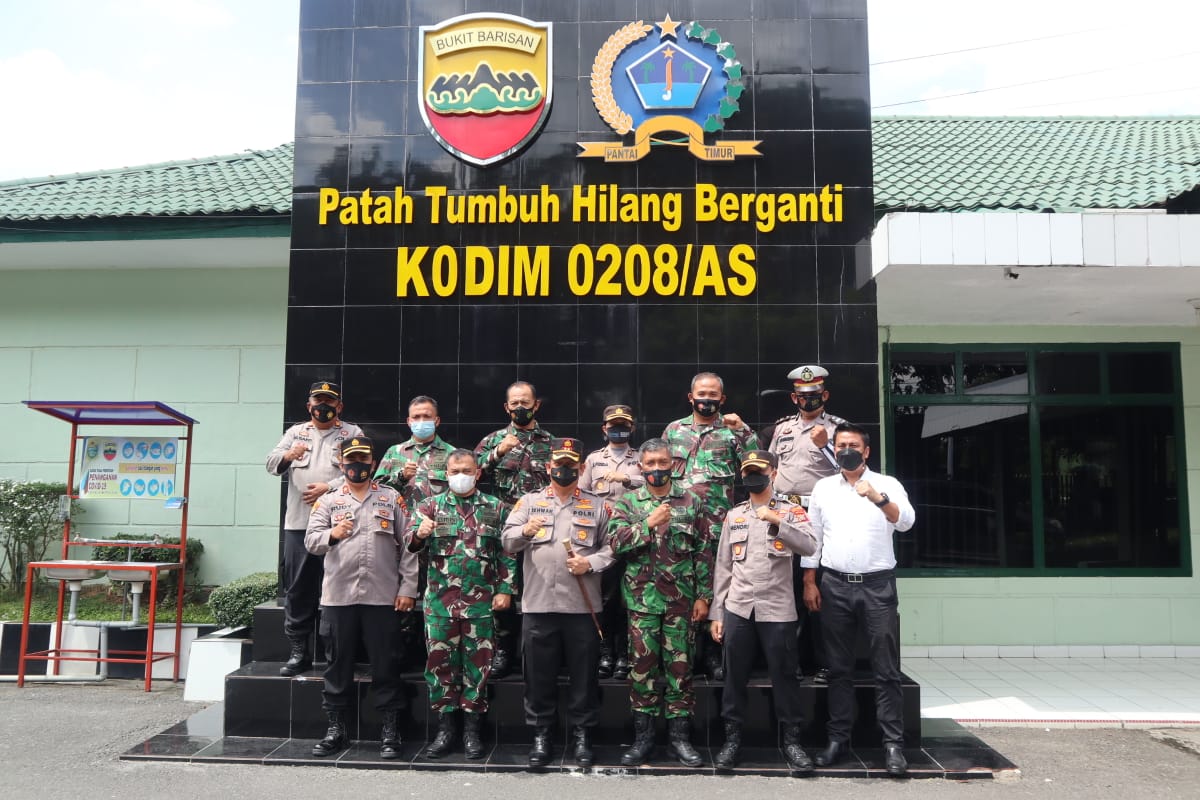 HUT 71 Kodam I BB Kapolres Batu Bara Kunjungi MaKodim 0208 Asahan 