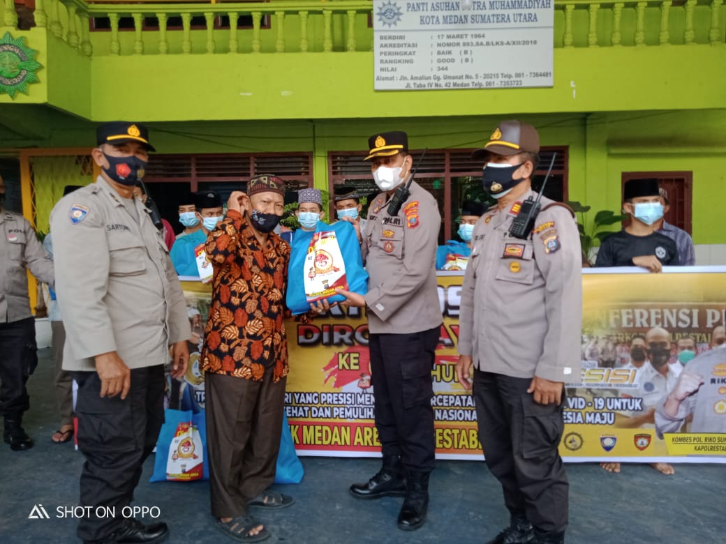 Sambut HUT Ke 75 Bhayangkara Polsek Medan Area Berbagi Dengan Sesama