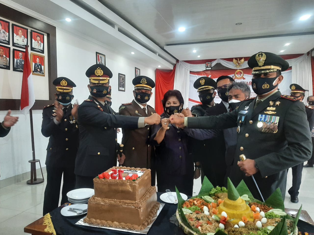 Forkopimda Karo Peringati HUT Bhayangkara ke 75