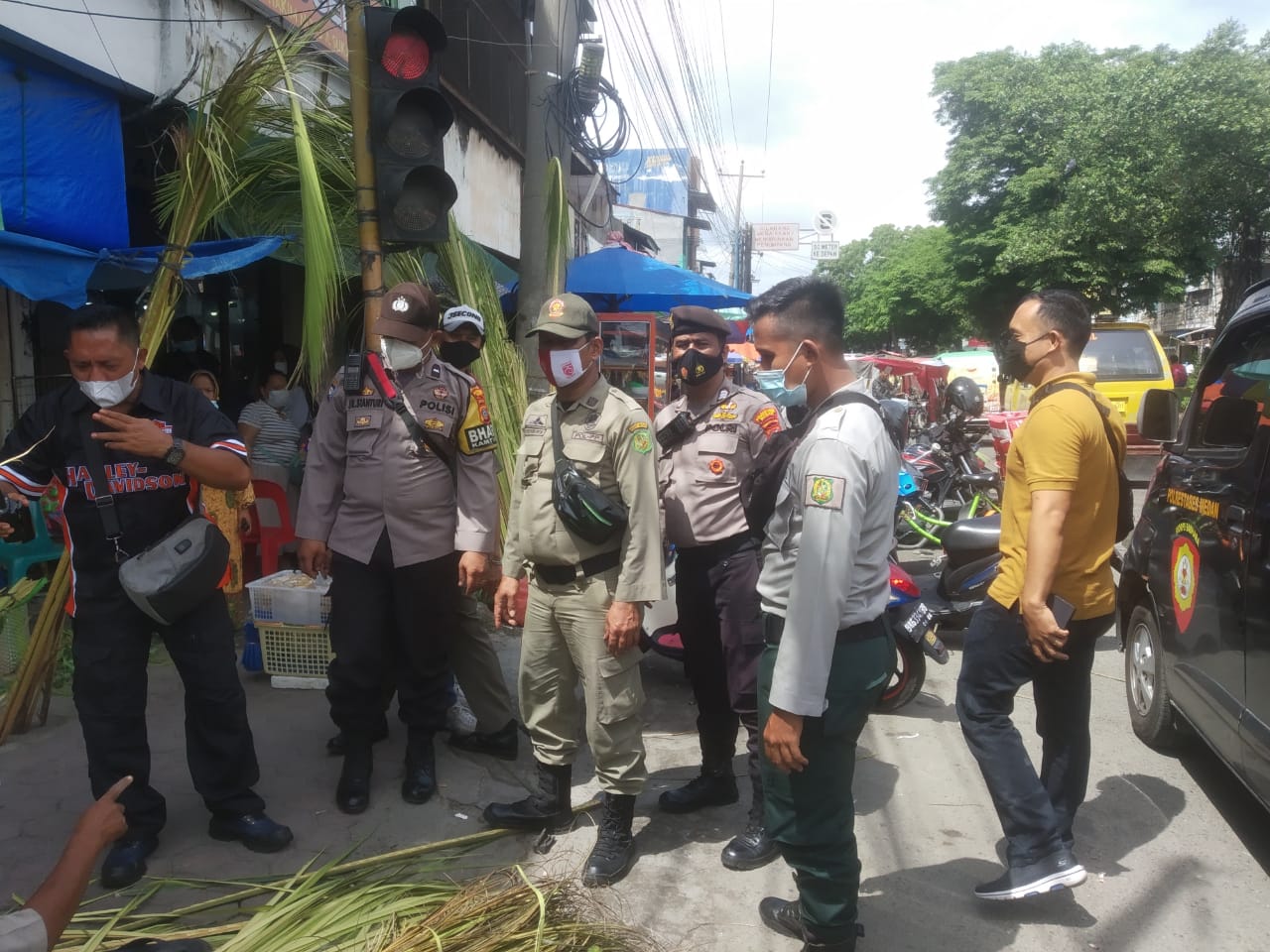 Pemberlakuan PPKM Polsek Medan Area Laksanakan Ops Yustisi Covid-19
