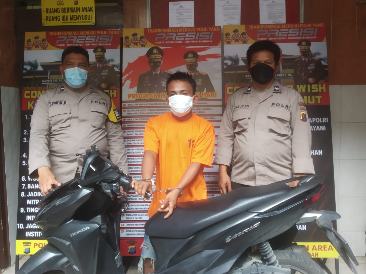 Reskrim Polsek Medan Area Gerak Cepat Amankan Pelaku Curanmor