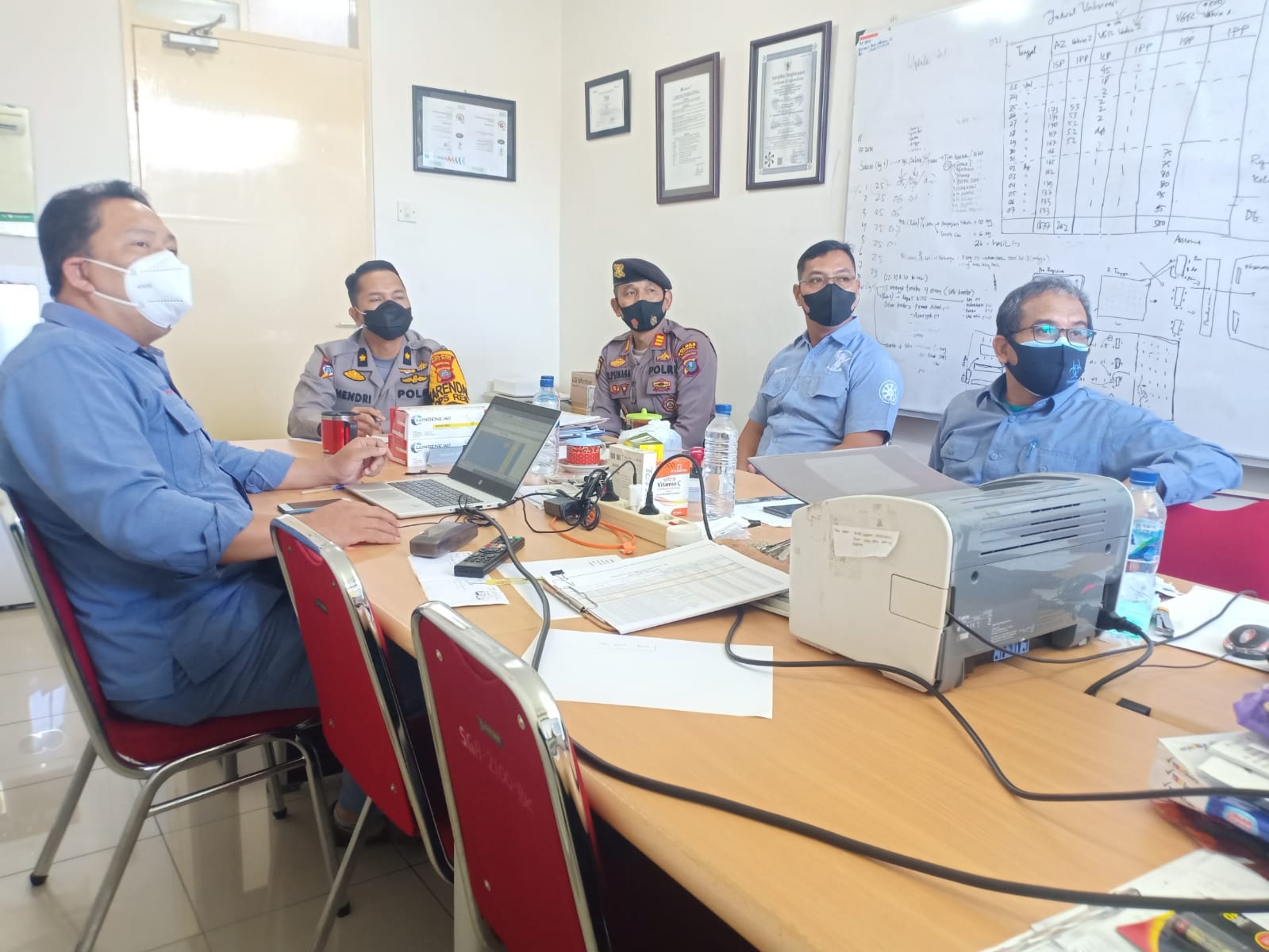 Jelang Vaksinasi Tahap II Polres Batu Bara Koordinasi Dengan PT Inalum