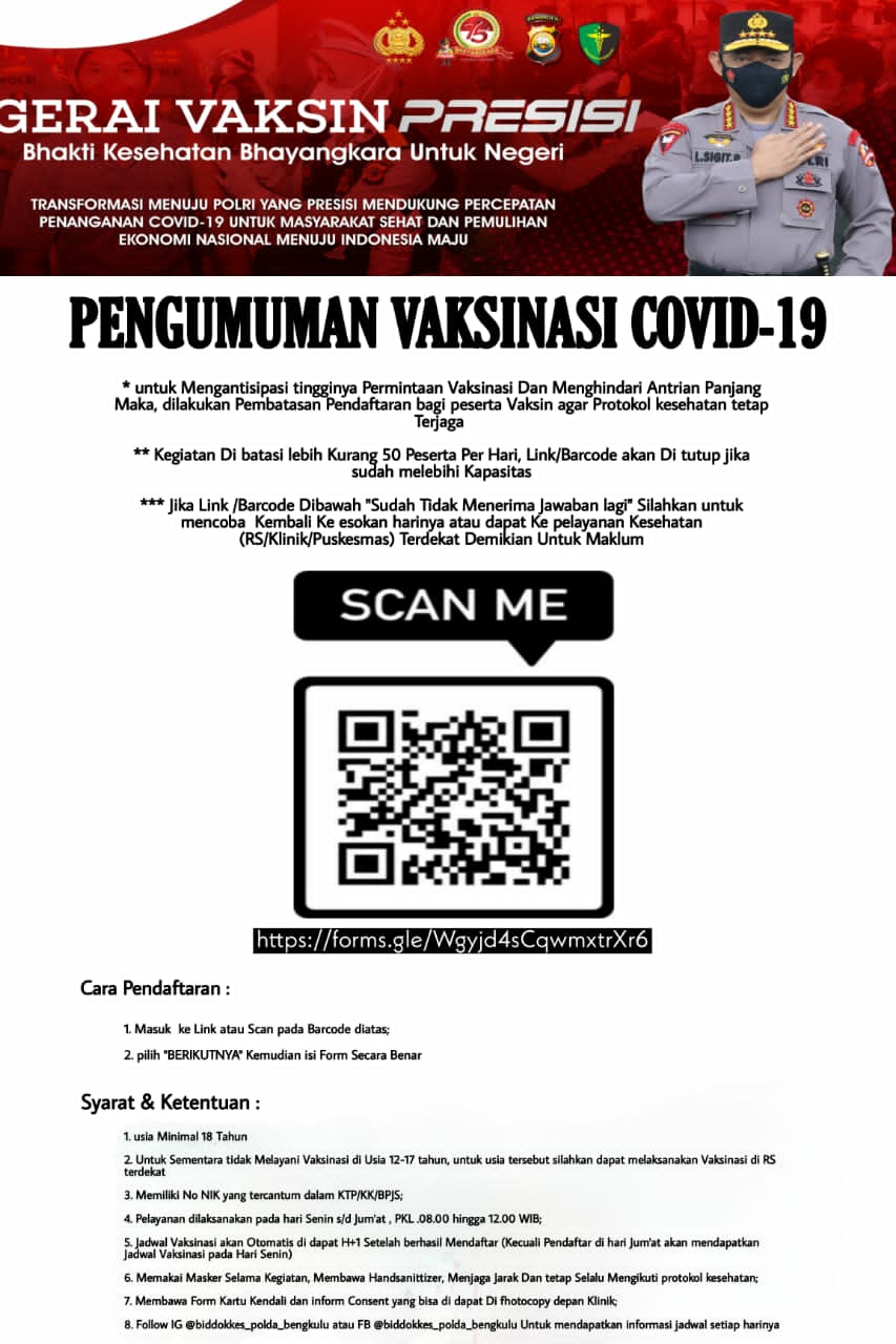 Begini Cara Daftar Online di Biddokes Polda Bengkulu