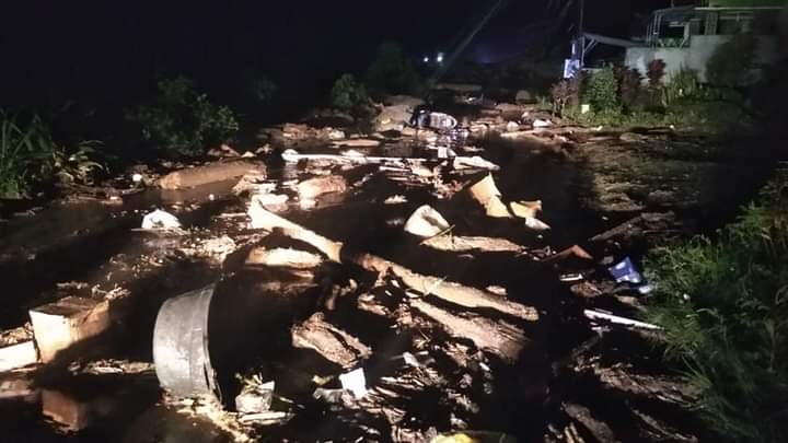 Akibat Laharan Jalur Kutabuluh-Kabanjahe Terputus