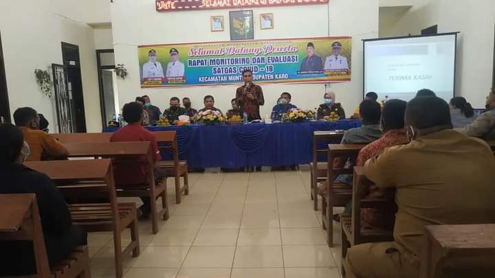 Hadiri Rapat Monev Satgas Covid-19 Kecamatan Munte Ini Pesan Wabup Karo