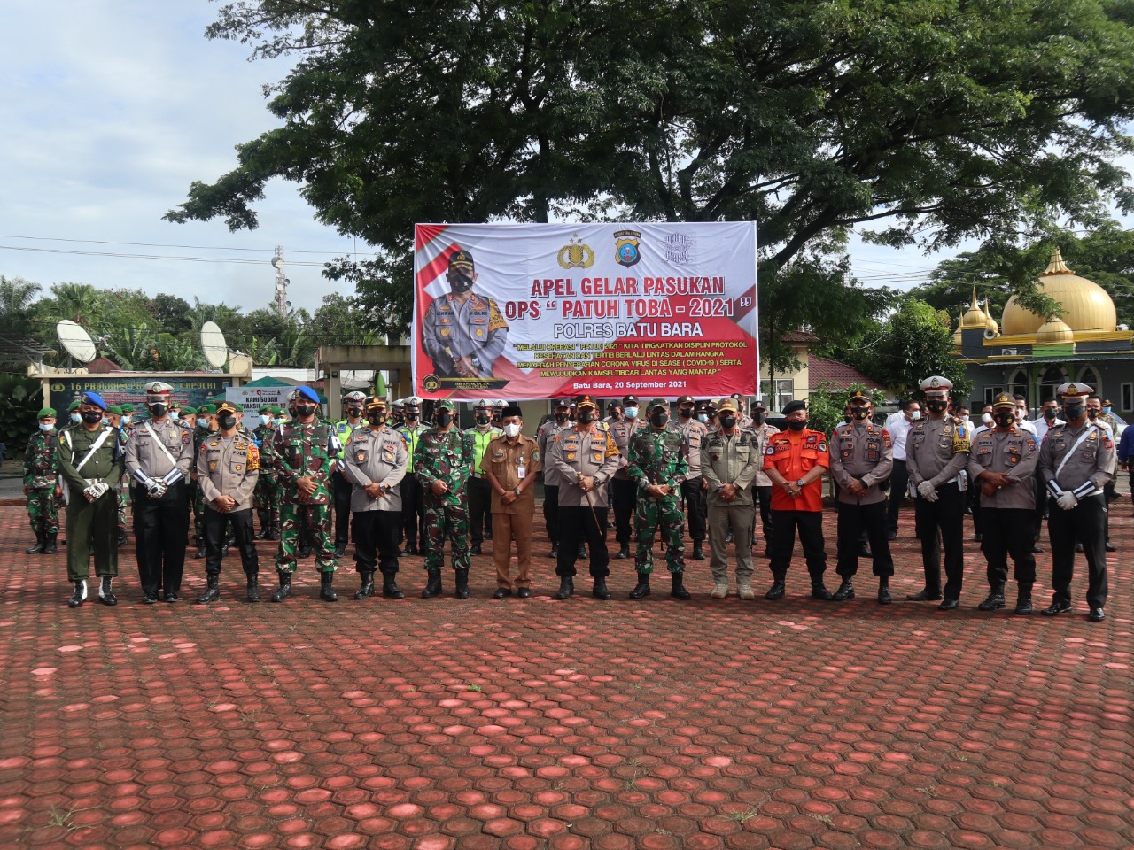 Polres Batu Bara Laksanakan Apel Pasukan Operasi Patuh Toba 2021