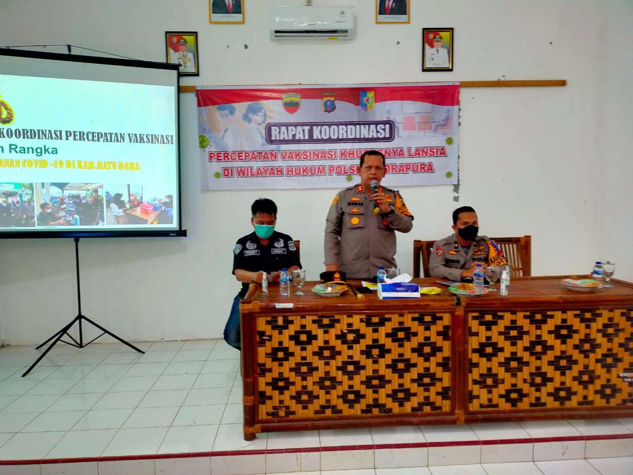 Polres Batubara Kembali Gelar Rakor Vaksinasi Bagi Lansia
