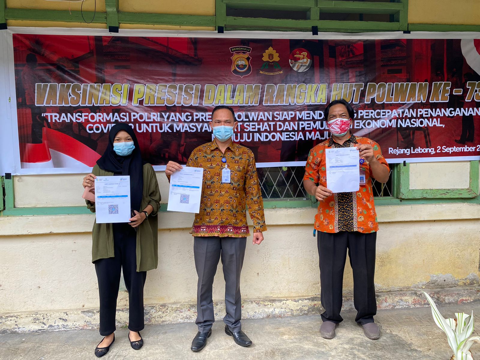 HUT Polwan Polres RL Gelar Vaksin di Kampus AKN