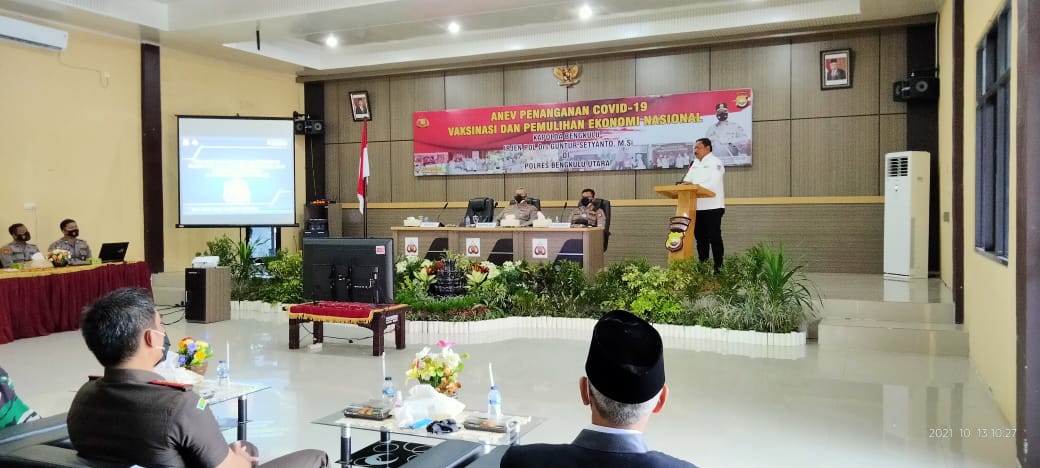 Bupati Mian Hadiri Rakor Anev Perkembangan Covid-19 Bengkulu Utara