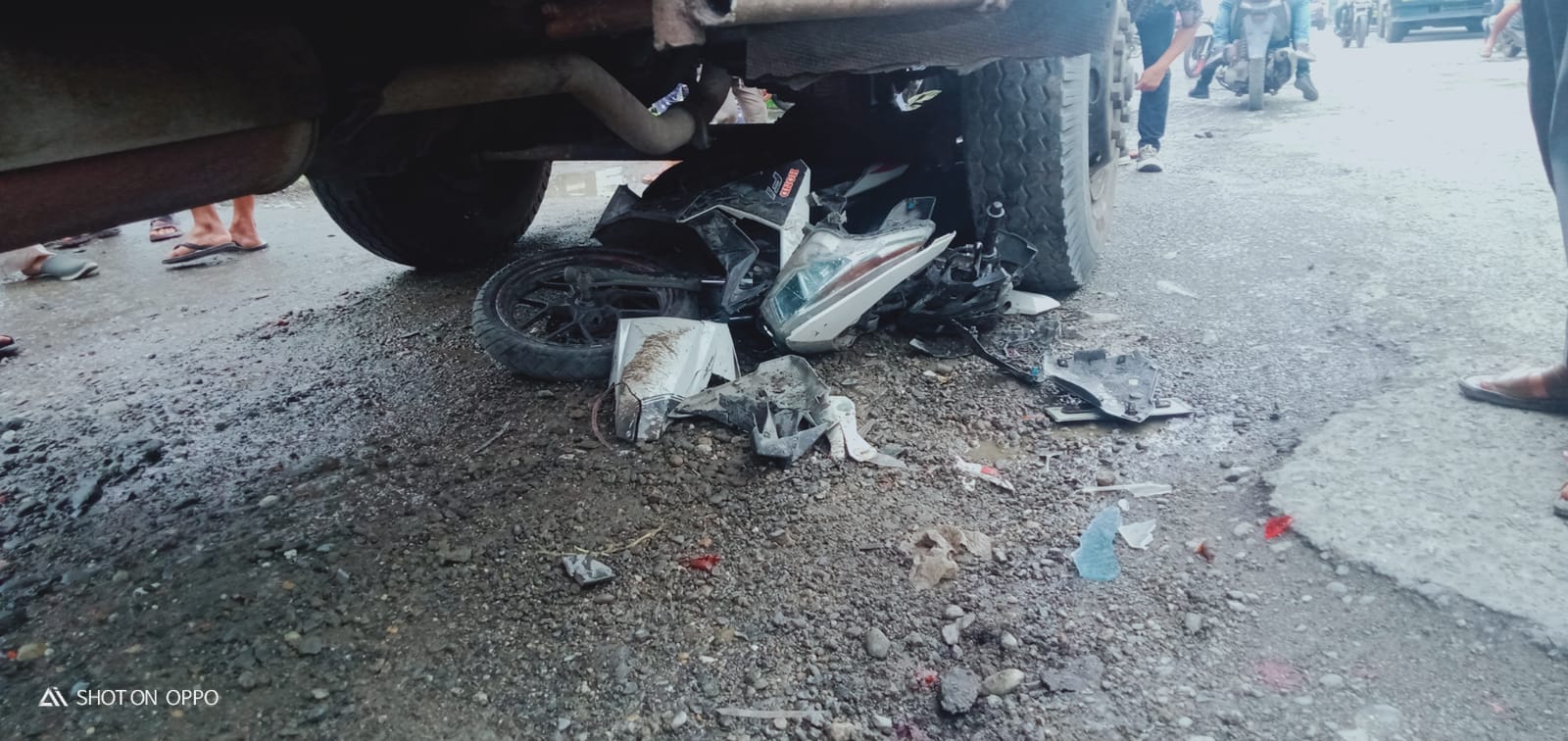 Truk VS Vario di Jalan Titi Pahlawan Pengendara Tewas di Tempat