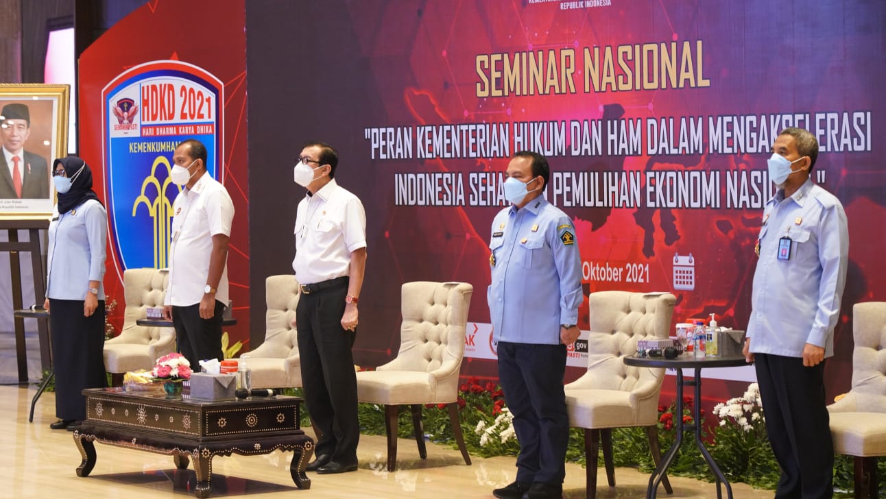 Kemenkumham Adakan Seminar Akselerasi Indonesia Sehat dan PEN