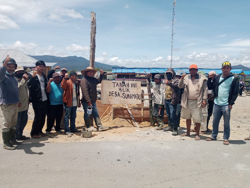 Ratusan Masyarakat Desa Sukamaju Karo Lakukan Perlawanan Terhadap PT BUK