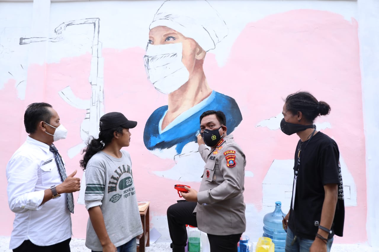 Tampung Ekspresi Seniman Kapoldasu Gelar Festival Mural
