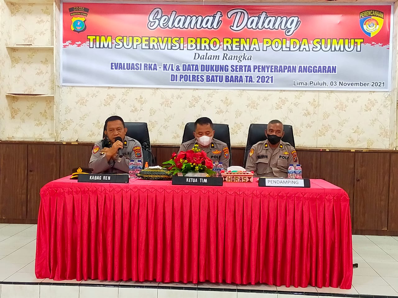 Polres Batubara Sambut Tim Supervisi Biro Rena Poldasu
