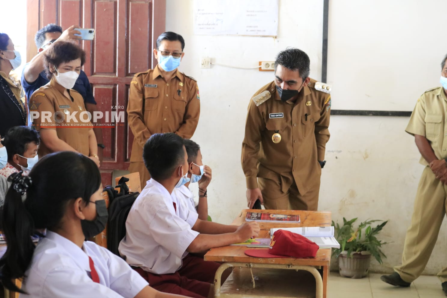 Wakil Bupati Karo Monitoring Pelaksanaan PTM Terbatas