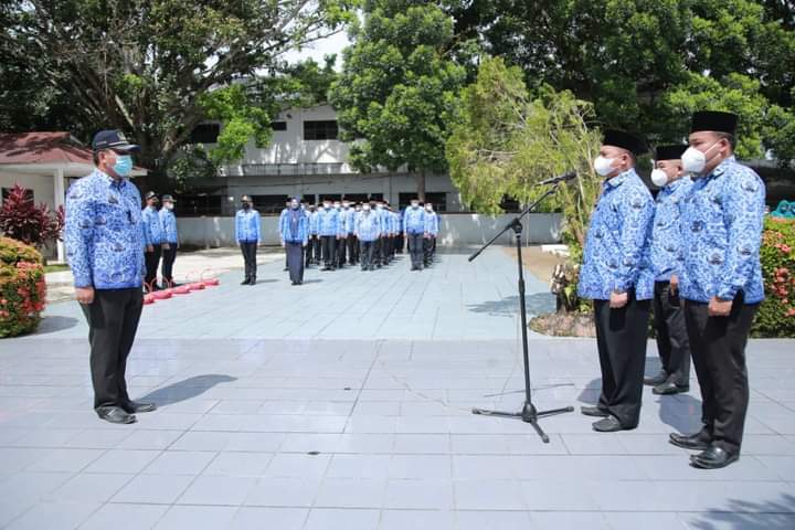 Bupati Labuhanbatu Ikuti Upacara Peringatan HUT Ke-50 Korpri Tahun 2021