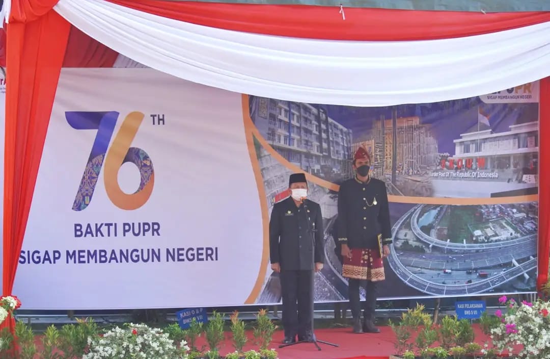 Sekda Pimpinan Upacara Peringatan Hari Bakti PU ke-76