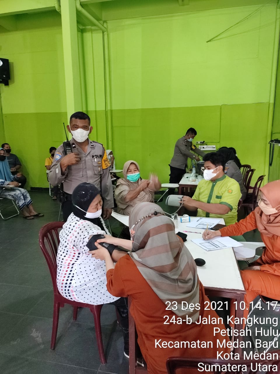 Gerakan Percapaian 70% Polsek Medan Baru Gelar Vaksinasi Sebanyak 400 Dosis 