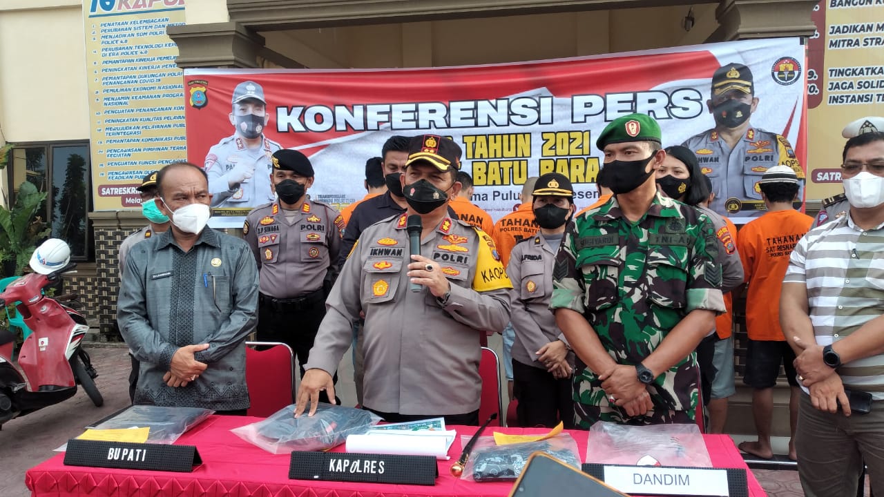 Polres Batubara Capai 79,66 % Penuntasan Kejahatan Sepanjang Tahun 2021