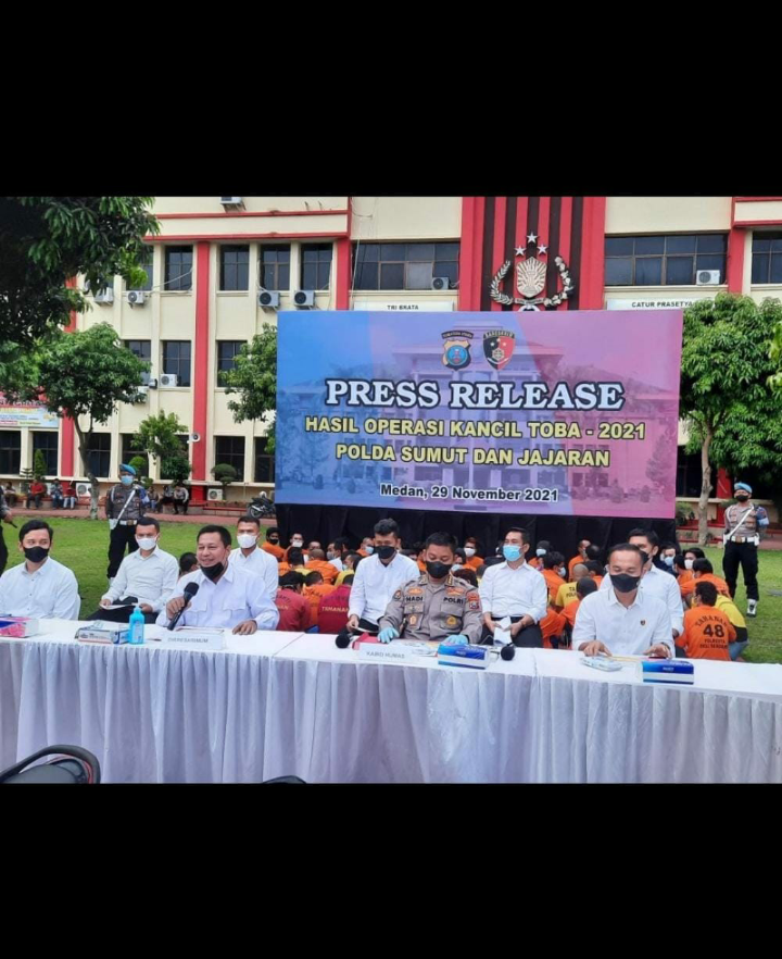 Polda Sumut Rilis Data Kendaraan Hasil Ops Kancil Toba 2021