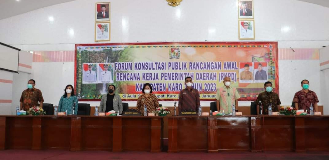 Bupati dan Wabup Karo Buka Forum Konsultasi Publik RKPD Tahun 2023