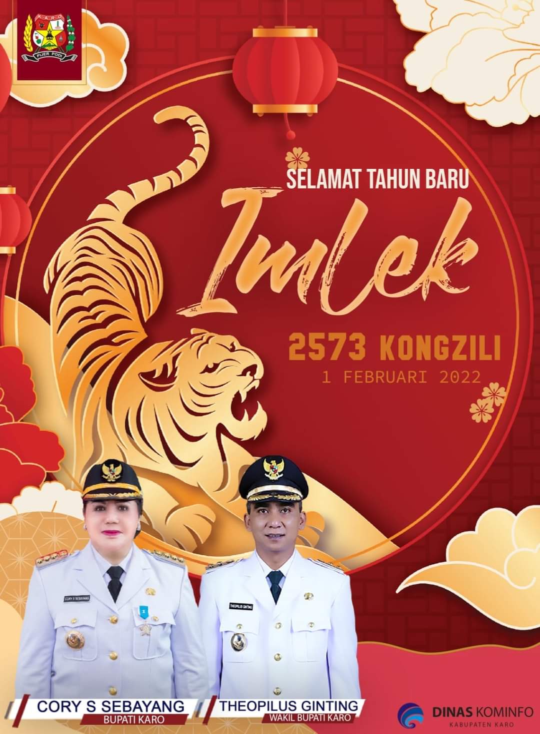 Pemkab Karo Ucapkan Selamat Peringati Tahun Baru Imlek