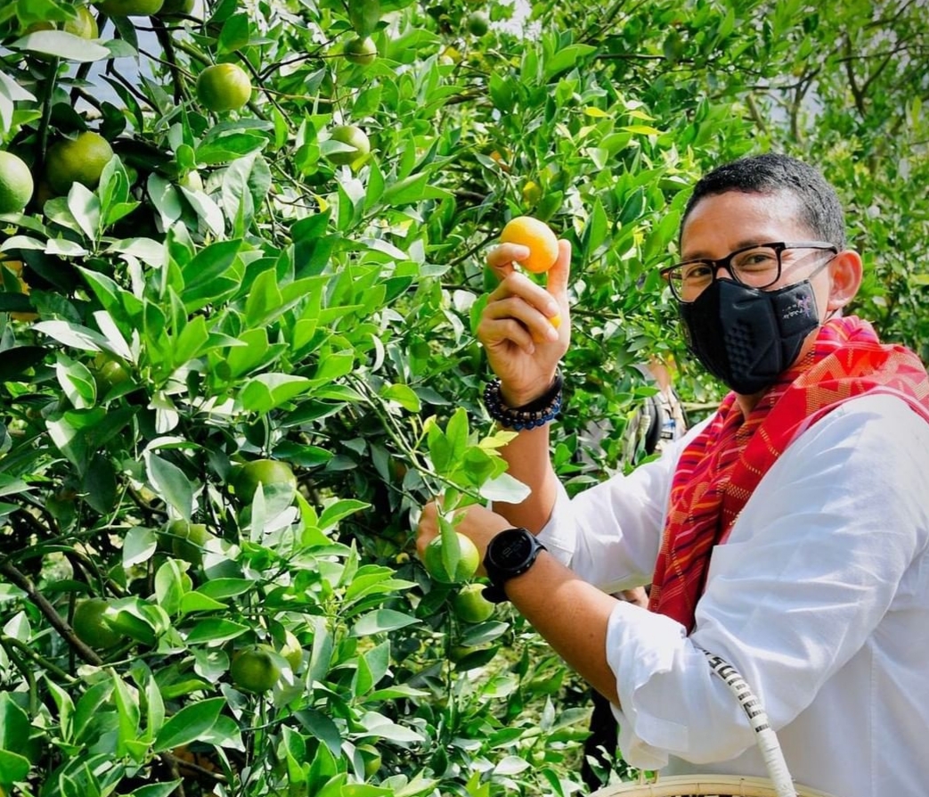 Menparekraf Dampingi Presiden RI Berkunjung Ke Karo