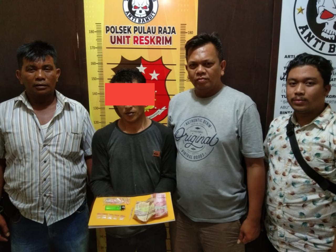 Polsek Pulau Raja Amankan Pengedar Sabu di Kelurahan Aek Lobak Pekan