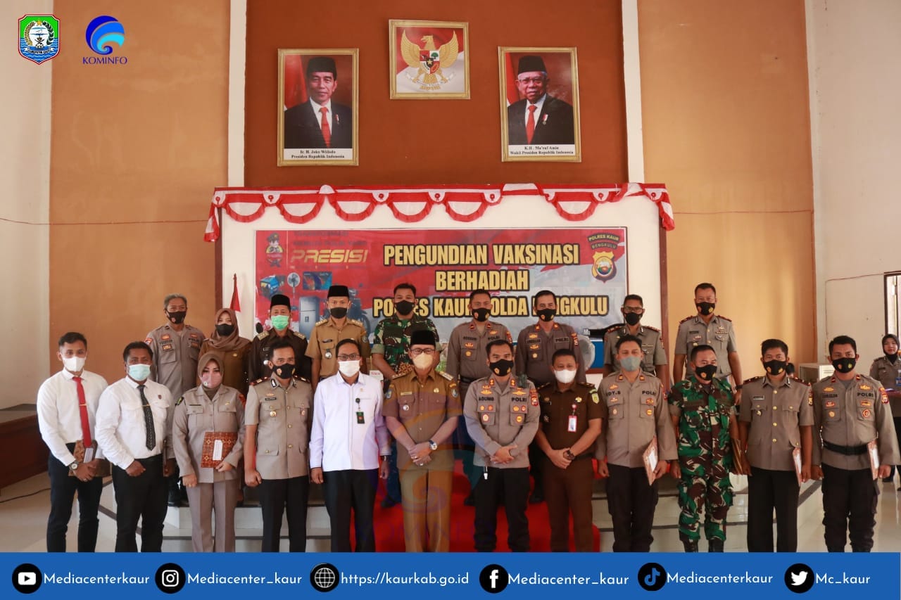 Bupati Kaur Hadiri Pengundian Vaksinasi Berhadiah di Polres Kaur