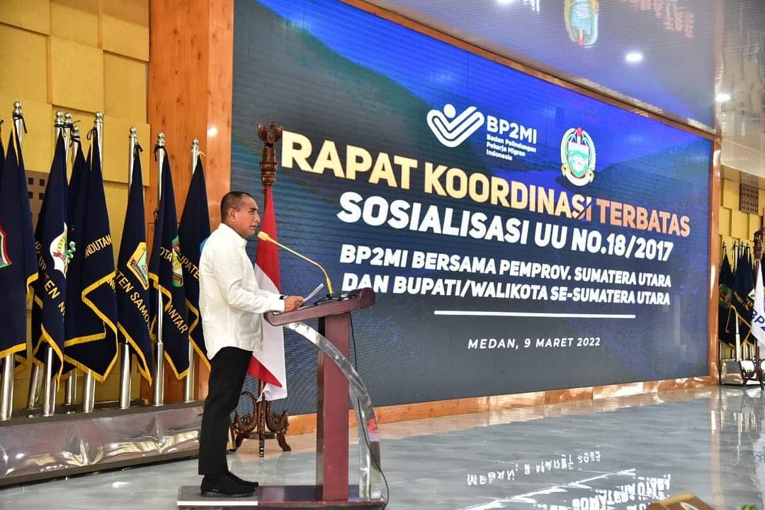 Gubernur Sumut Gelar Rakor Terbatas Terkait Perlindungan Pekerja Migran Bagi TKI