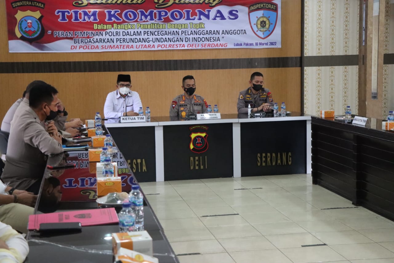 Kompolnas Lakukan Penelitian di Polresta Deli Serdang