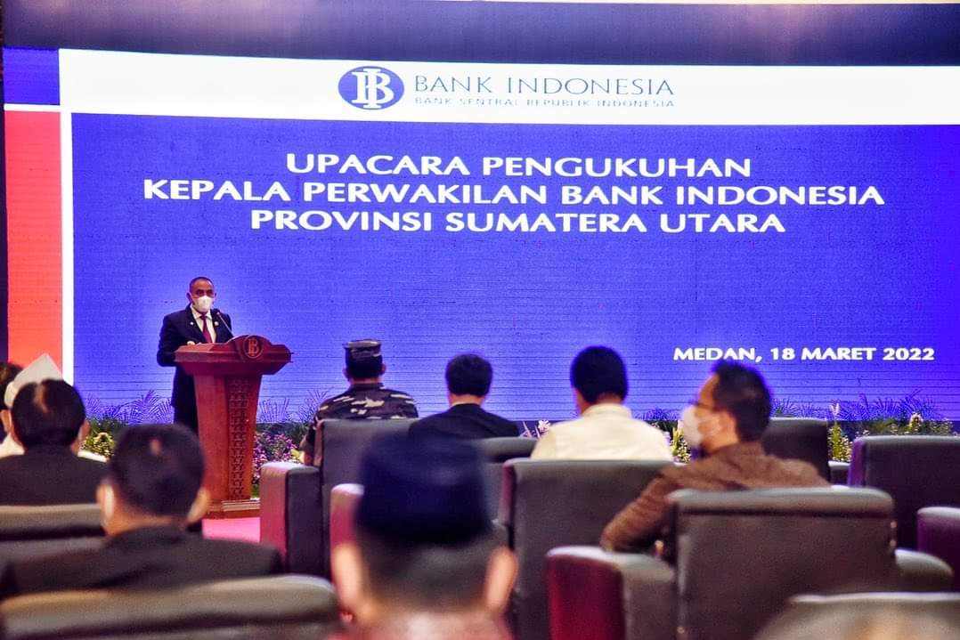 Ini Pesan Gubsu Saat Upacara Pengukuhan Kepala Perwakilan BI
