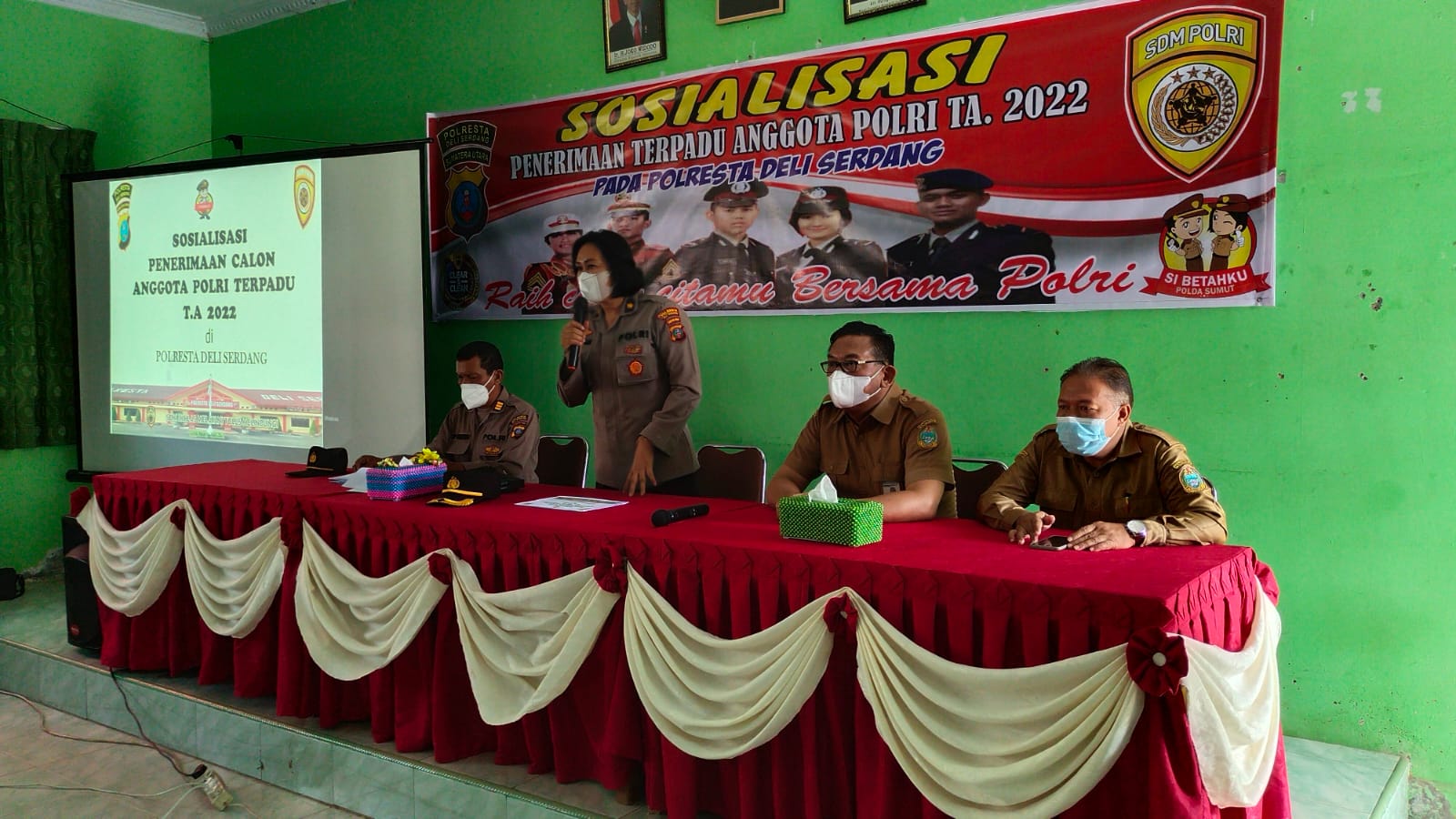 Polresta Deli Serdang Laksanakan Sosialisasi Penerimaan Anggota Polri TA 2022
