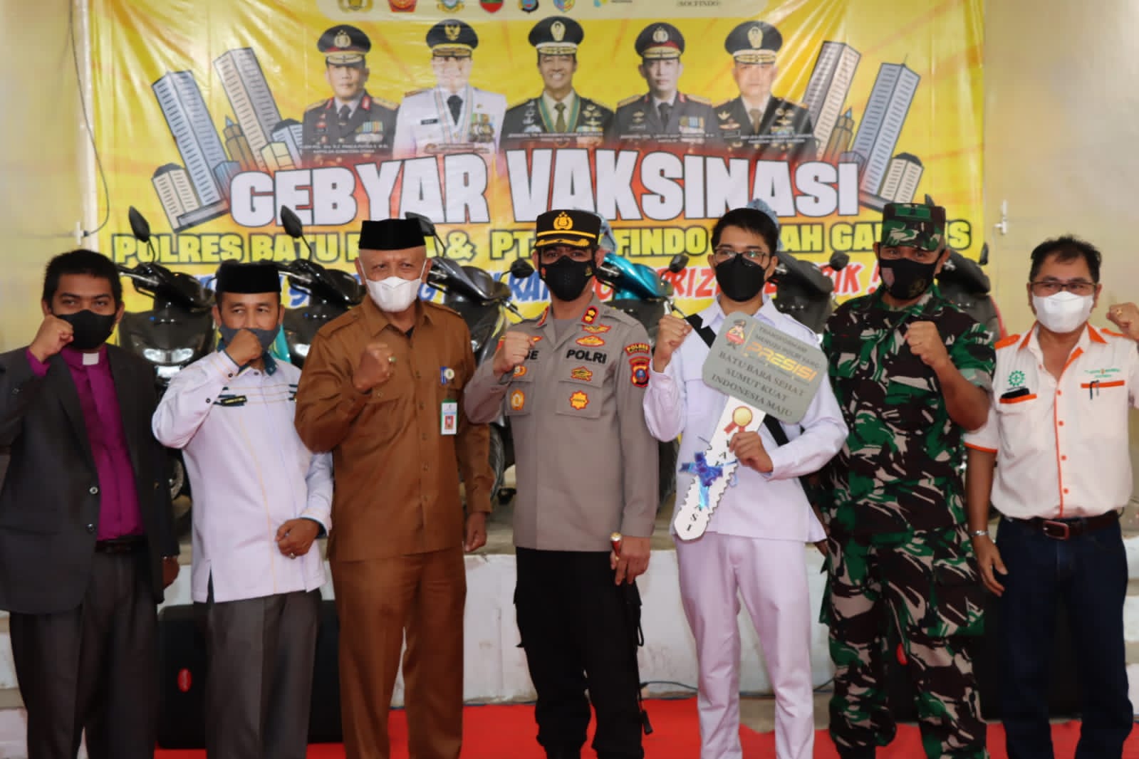 Kejar Target Herd Immunity Polres Batubara Kembali Gelar Gebyar Vaksinasi