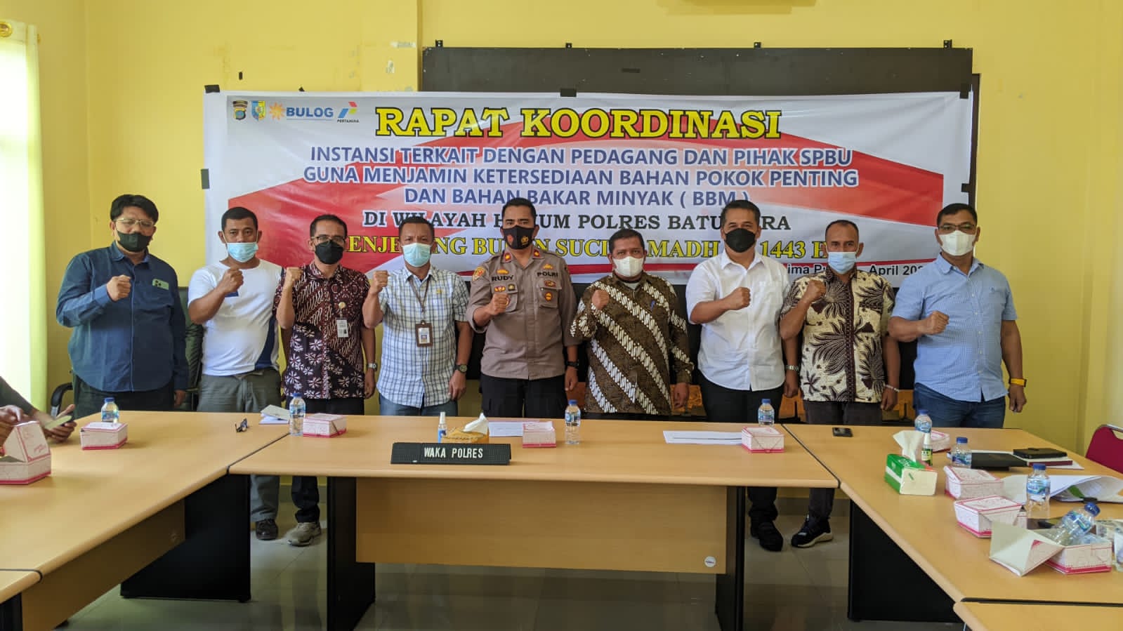 Jamin Ketersedian Bahan Pokok dan BBM Polres Batubara Gelar Rakor 