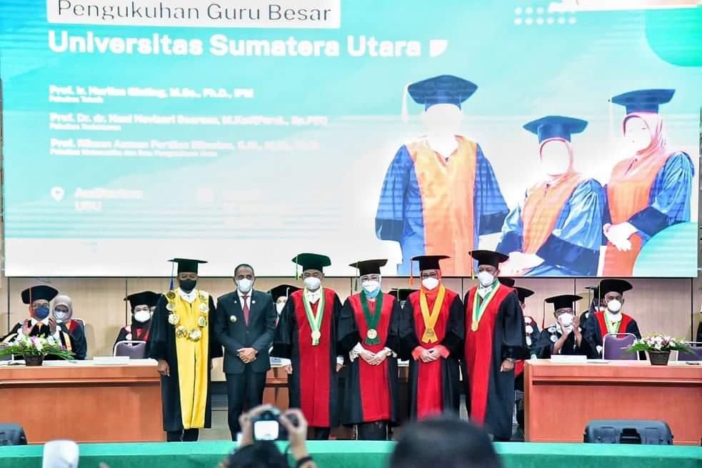 Universitas Sumatera Utara Kukuhkan 3 Guru Besar