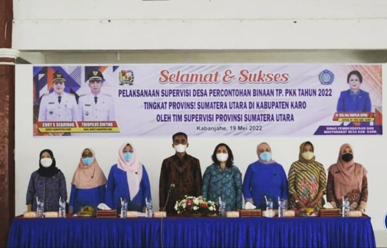 Supervisi Desa Percontohan Binaan TP PKK Provsu Ini Harapan Wabup Karo