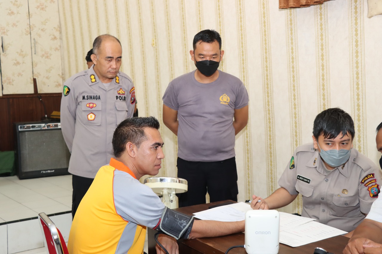 Jajaran Polres Batu Bara ikuti Cek Kesehatan Berskala
