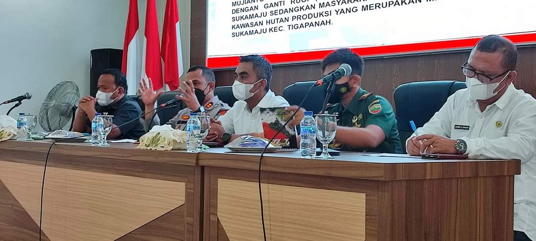 Wabup Bersama Forkopimda Karo Hadiri Rakor Rencana Pengukuran Ulang HGU PT BUK