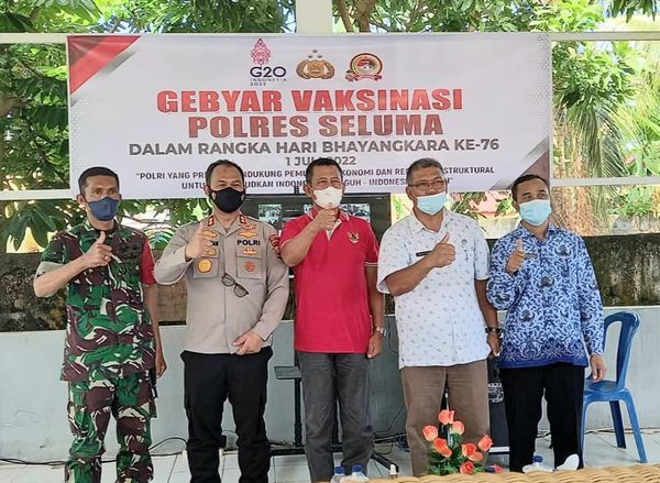 Peringatan HUT Bhayangkara ke-76 Kabupaten Seluma ( Foto : MC Seluma )