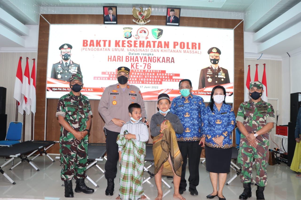 HUT Bhayangkara Polres Tanah Karo Gelar Bakti Kesehatan Polri