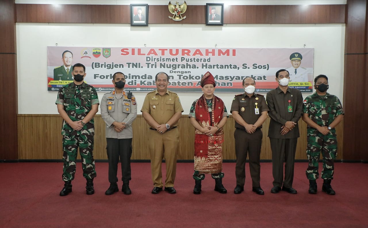Wabup Bersama Forkopimda Asahan Terima Kunjungan Silaturrahmi Pusterad