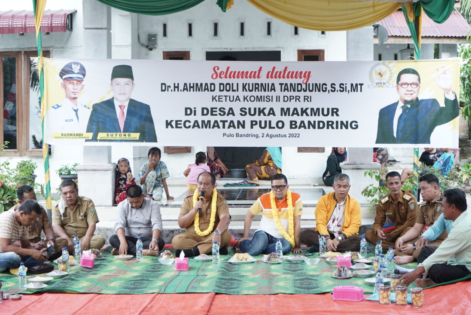 Wabup Asahan Dampingi Ketua Komisi II DPR RI Silaturrahmi ke Desa Suka Makmur