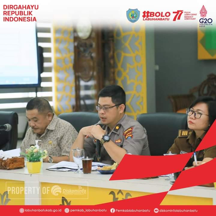 Dinas Pemberdayaan Masyarakat dan Desa (PMD) Kabupaten Labuhanbatu menggelar Rapat Tim Panitia Kabupaten Persiapan Pelaksanaan Pemilihan Kepala Desa Serentak
