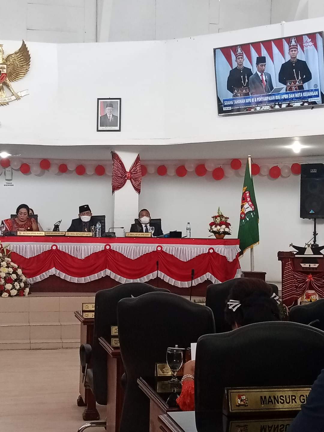 Bupati Karo Bersama Forkopimda Dengarkan Pidato Presiden RI