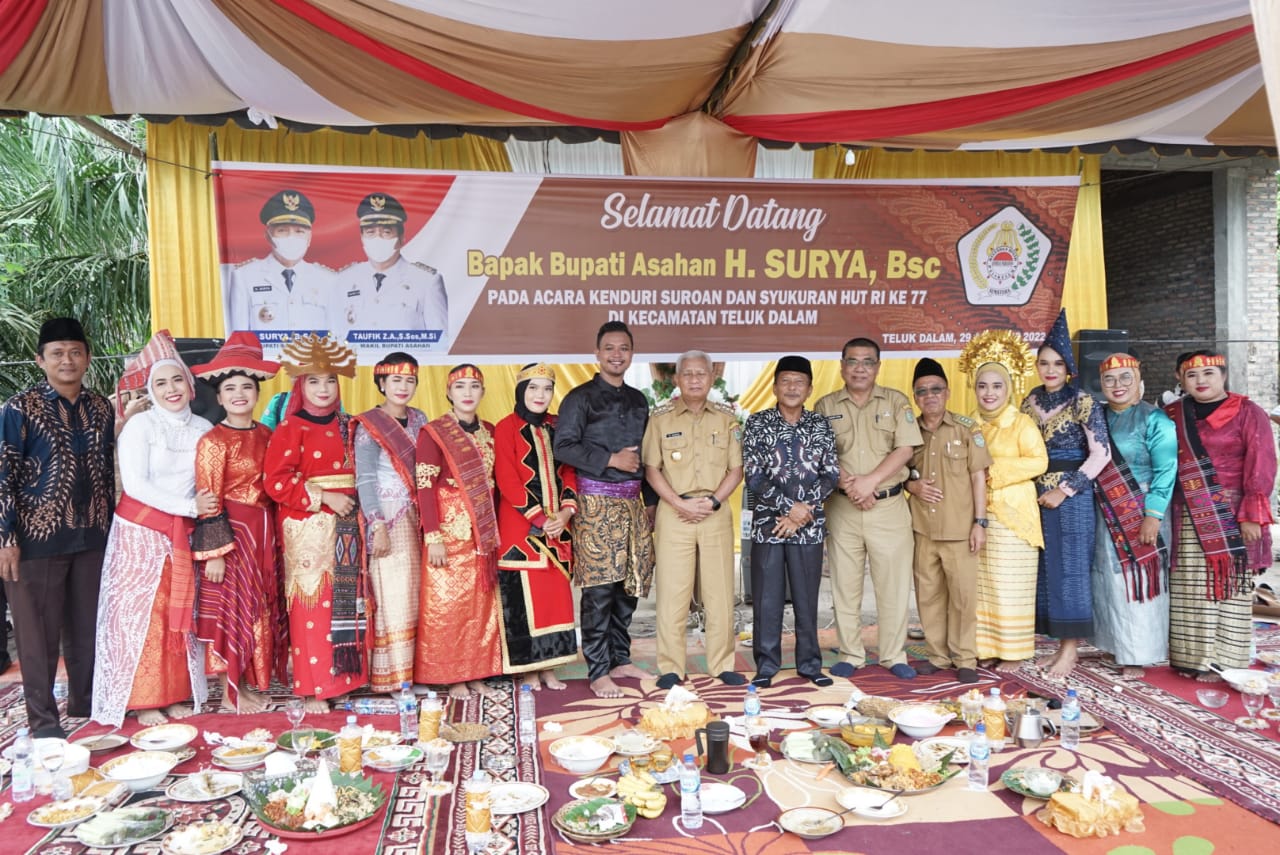 Bupati dan Wabup Asahan Hadiri Kenduri Suroan di Kecamatan Teluk Dalam