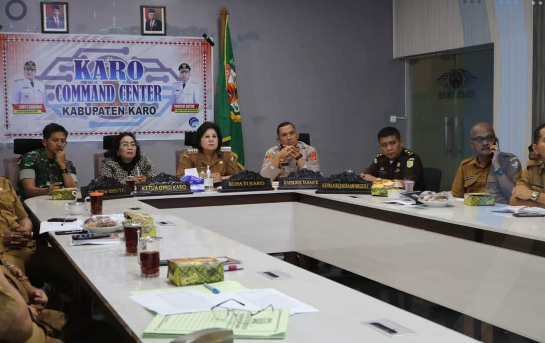 Forkopimda Karo Ikuti Rakor Pengendalian Inflasi Daerah yang Dipimpin Mendagri