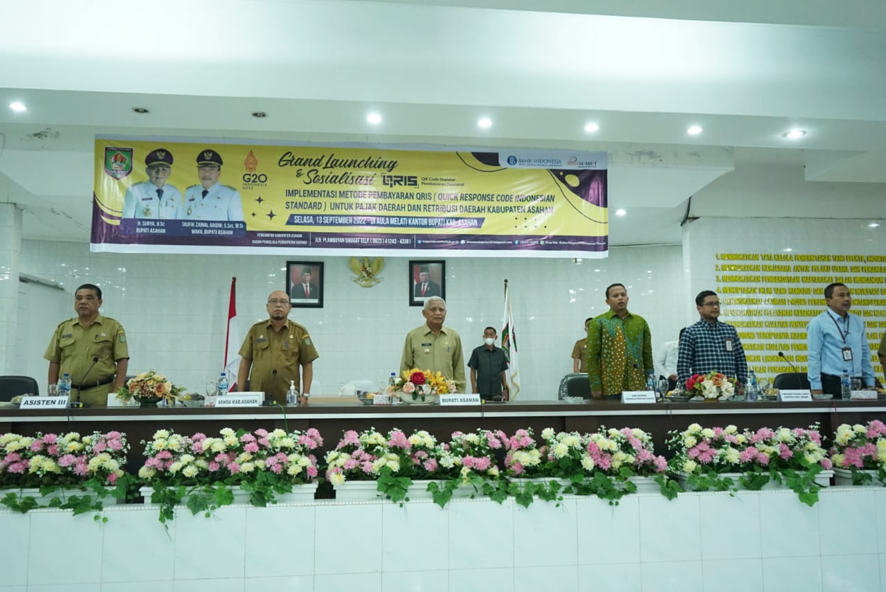 Pemkab Asahan Launching dan Sosialisasi Implementasi Metode Pembayaran QRIS